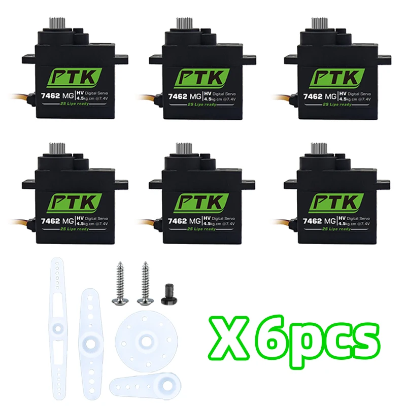 PTK 7462W MG Metal gear 9g micro servo 1/8 car waterproof robot model aircraft fixed wing digital servo