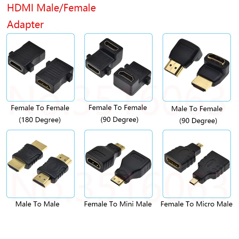 Hdmi/Mini Hdmi/Micro Hdmi Extender Female To Female/Male To Female/Male To Male/Converter Extension Adapter For Laptop TV Cable