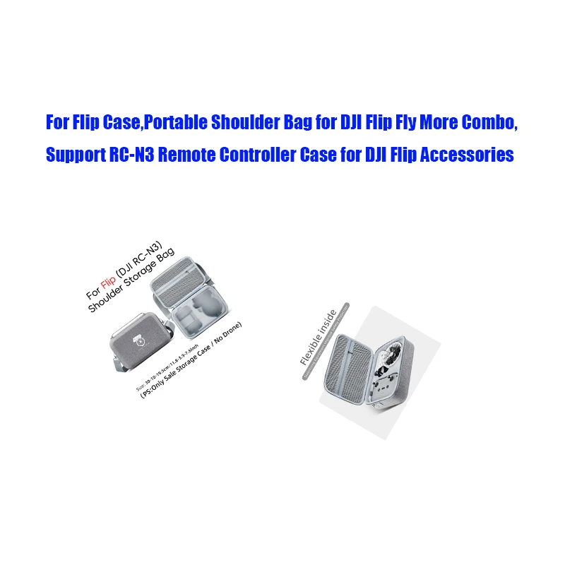 For Flip Case,Portable Shoulder Bag for DJI Flip Fly More Combo,Support RC-N3 Remote Controller Case for DJI Flip Accessories