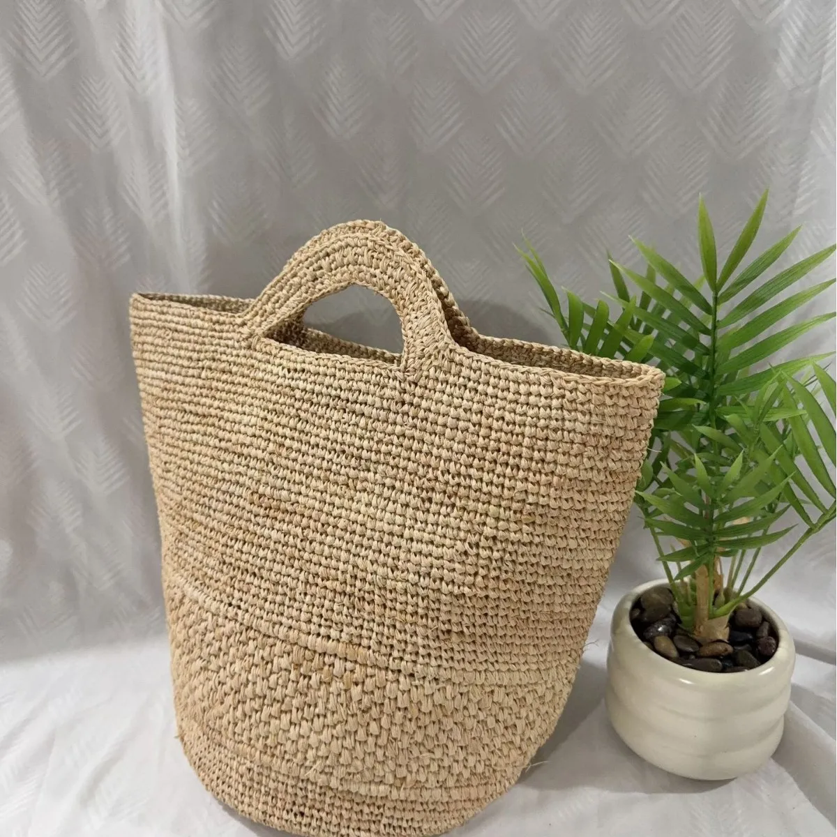 Bohemian Raffia Straw Bag Handmade Woven Bucket Bags for Women Handbag Summer Travel Beach Bag NEW Natural Straw Shopper Tote