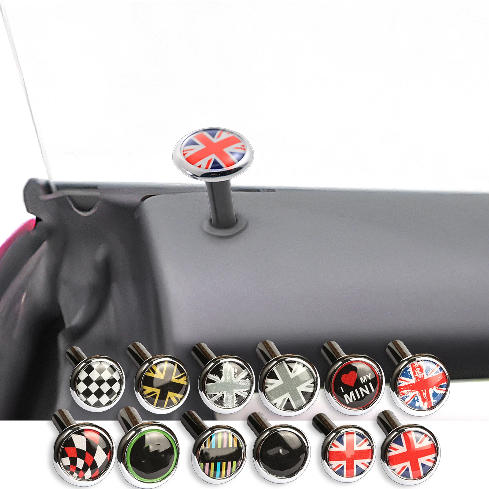 (2pcs) Door Lock Knob Pull Pin Cap for mini cooper coutryman clubman cabrio roadster paceman R55 R56 R57 R60 R61 F54 F55 F56 F60