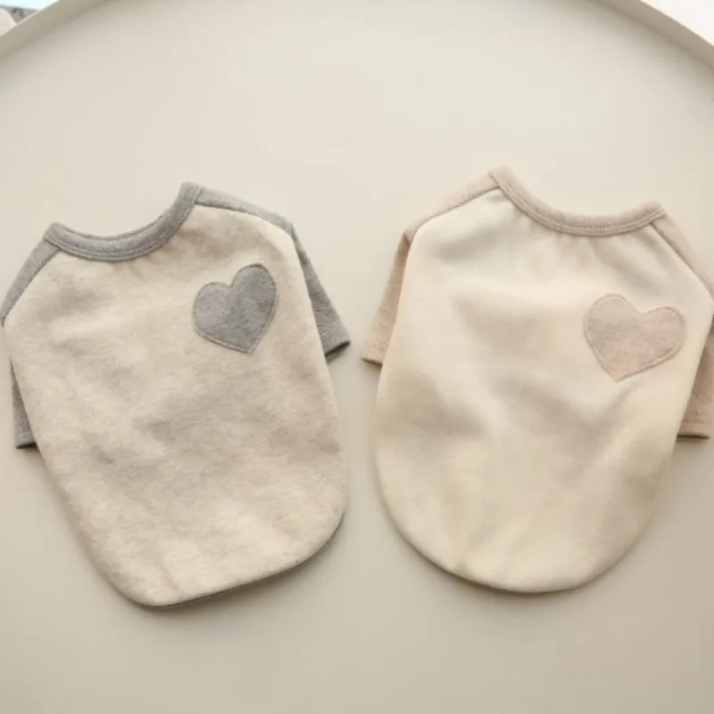 Fashion Winter Pet Love Hoodie Teddy Yorkshire Bottom Shirt Small Dog T-shirt Warm Tank Top Dog Clothes for Small Dogs