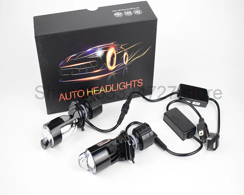 H4 led mini headlight Car interior lamp for High Beam Low Beam Projector Turbo Fan 6000k White Lighting a82