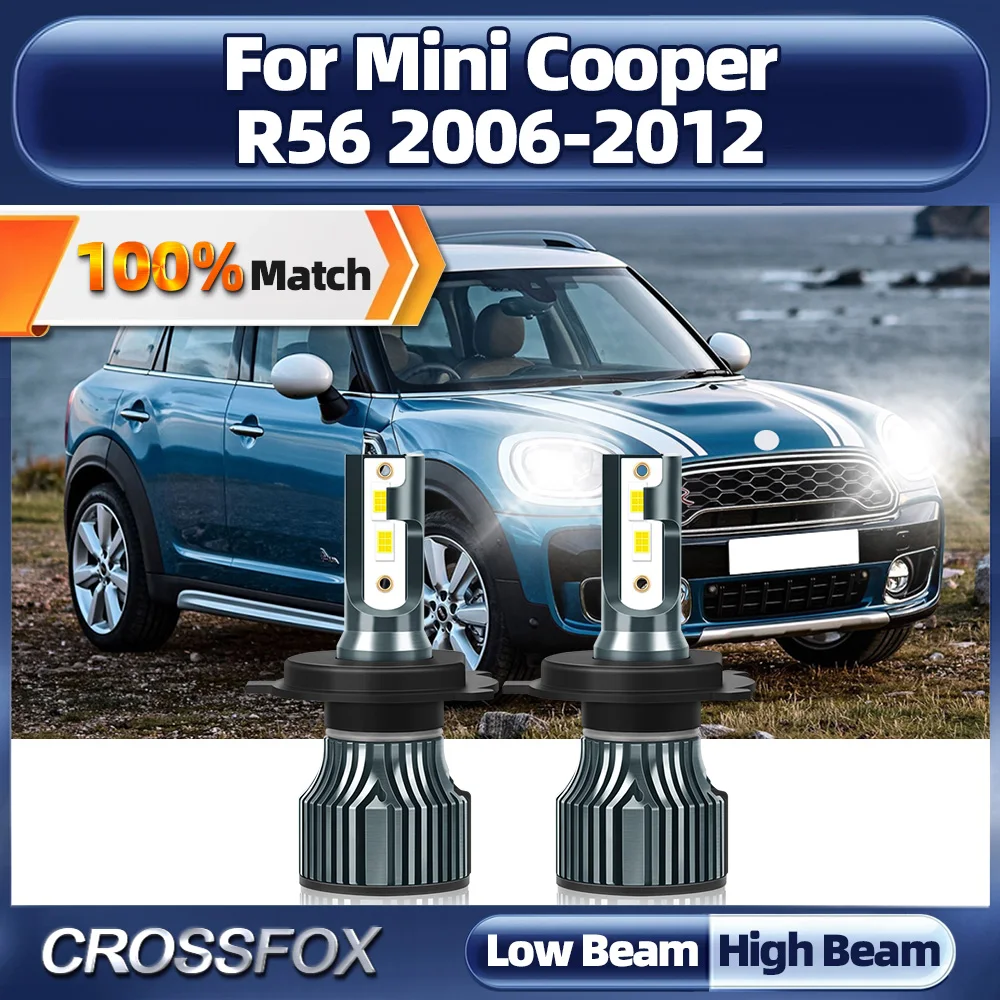LED Headlight Bulbs 20000LM Super Bright Car Lights 12V 6000K White For Mini Cooper R56 2006 2007 2008 2009 2010 2011 2012