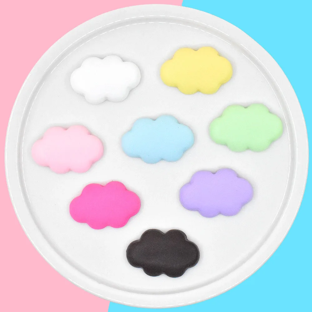 kawaii 10pcs resin cloud Charms Flatback Scrapbooking Material Figures Crafts Cabochon diy jewelry phone Accessories decoration