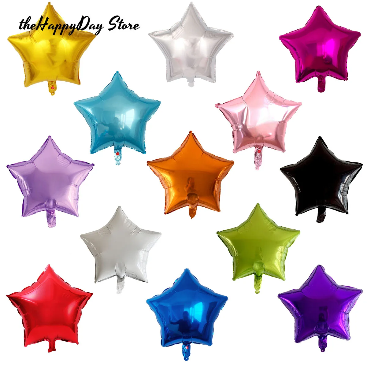 10/5/1Pcs Metallic Star Foil Balloons 18/10inch Wedding Birthday Party Decor Star Balloons New Year Christmas Helium balloon