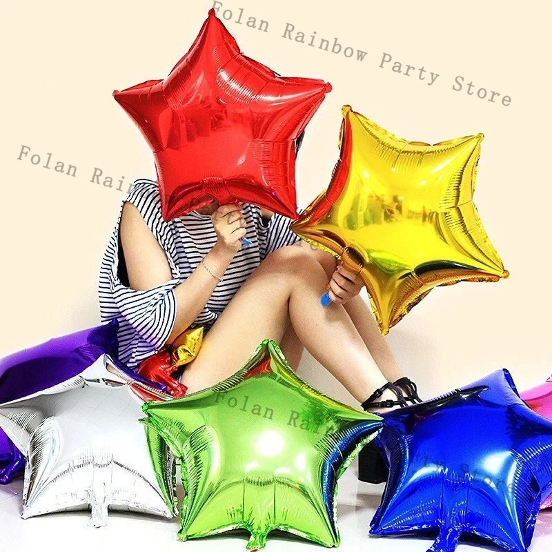18Inch Star Shaped Foil Balloons Birthday Wedding Baby Shower Decorations Christmas Party Halloween Xmas Balloons Party Decor