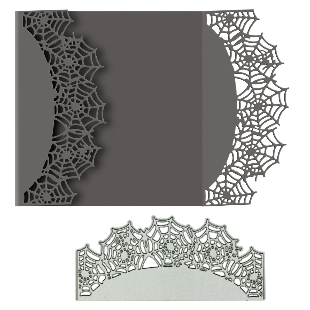 For Scrapbooking Metal Die Cut Spider Web Punch Cutting Stencil Greeting Card Border Cover Handmade Paper Craft Decorating