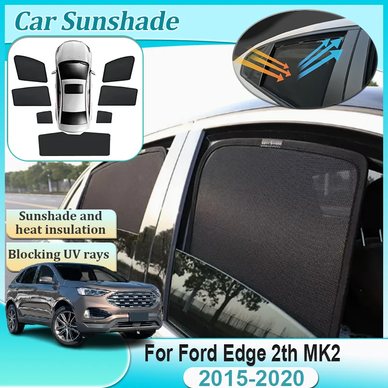 For Ford Edge Endura 2th 2015 2016 2017 2018 2019 2020 Magnetic Sunshade Side Window Privacy Shading Visors Part Car Accessories