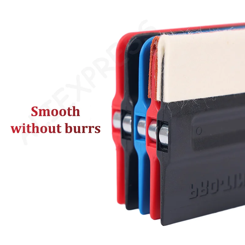 New Car Accessories Magnetic Card Squeegee Vinyl Film Non-Scratch Scraper Window Tinting Scraper Suede Felt Cloth Edge Window