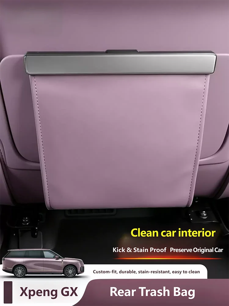 For Xpeng GX 2026 2027 Car Mounted Magnetic Garbage Bag Original Car Color Storage Interior Decoration Accessories