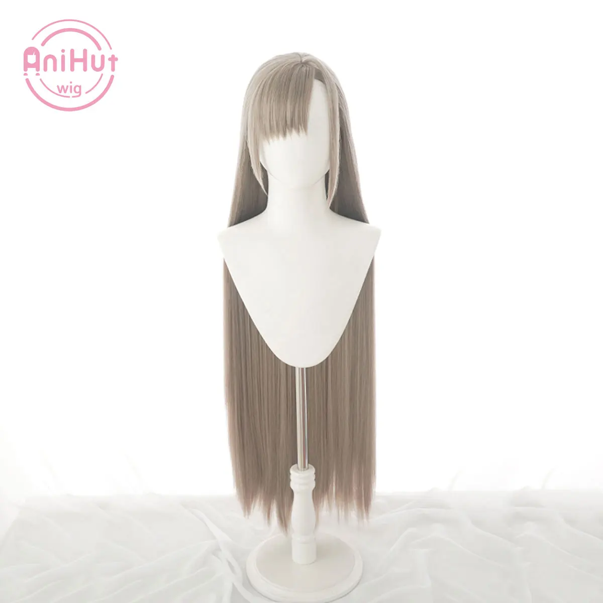 Ichinose Asuna Brown 100cm AniHut Cosplay Wig Blue Archive Straight Heat Resistant Synthetic Hair Ichinose Asuna cosplay
