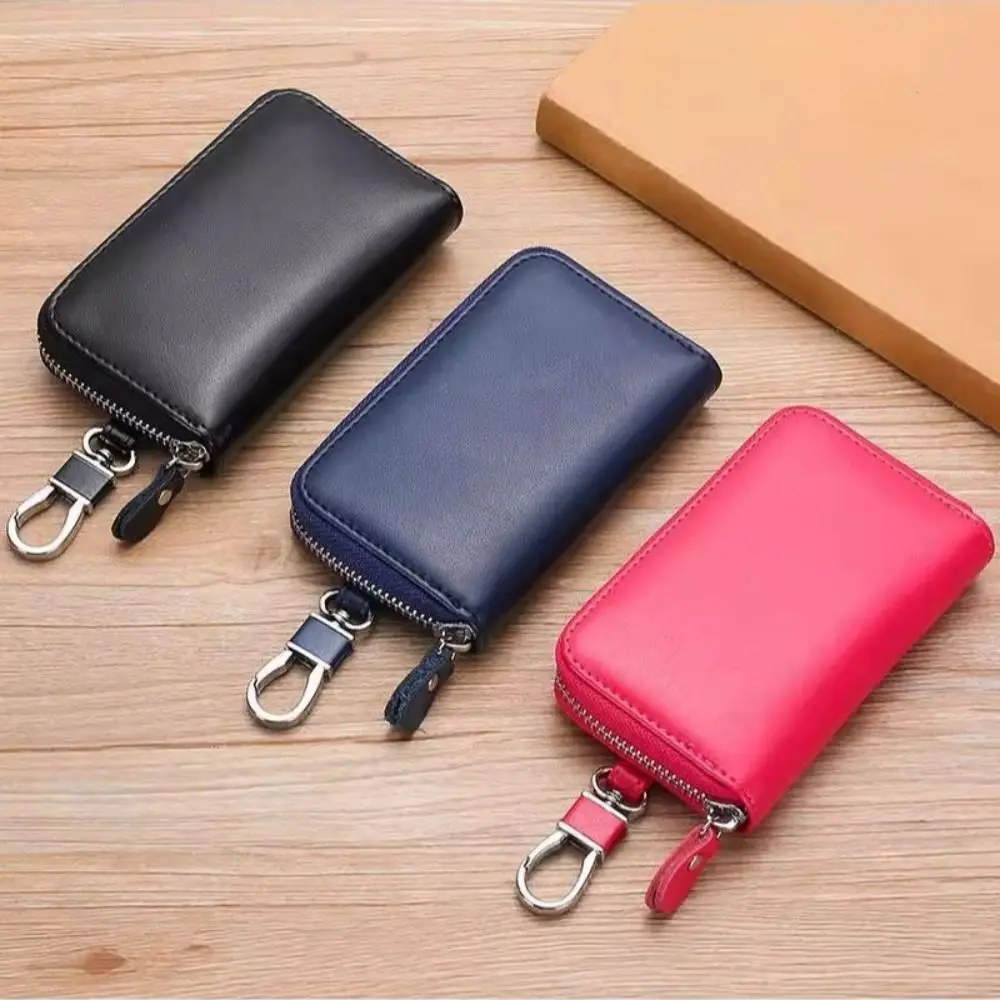 Car Keychain Retro Car Key Wallet Waterproof Portable PU Key Holder Multifunctional Simple Key Storage Pouch Commuting Use