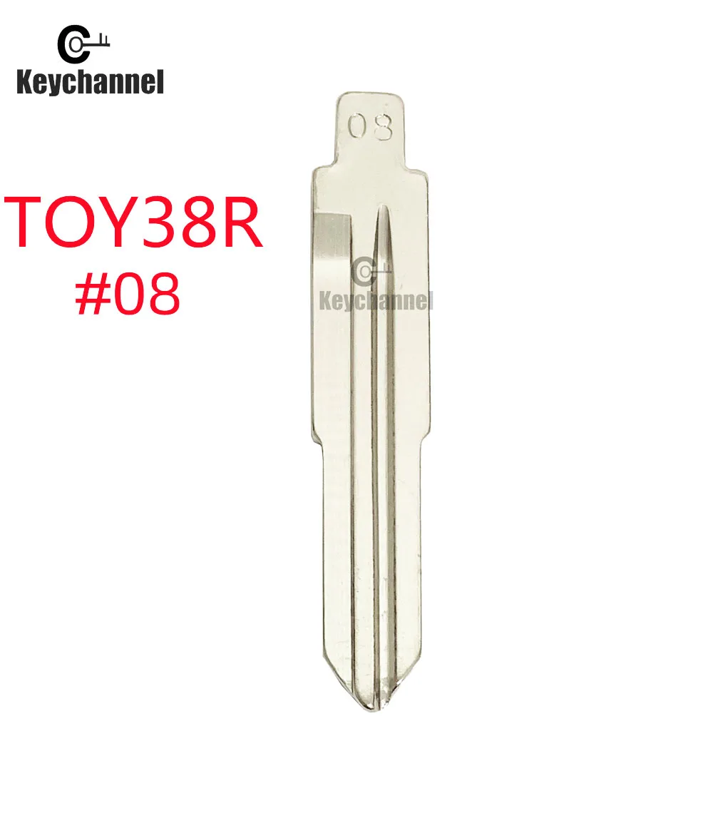 10pcs TOY38R Metal Car Flip Key Blade 08# KD Remote Blade VVDI Blank Key Head for Geely Kia for KD KEYDIY VVDI XHORSE Remote