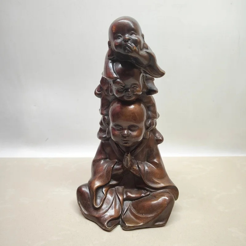Antique Bronze Three Little Monks Home Decorative Craft Ornament