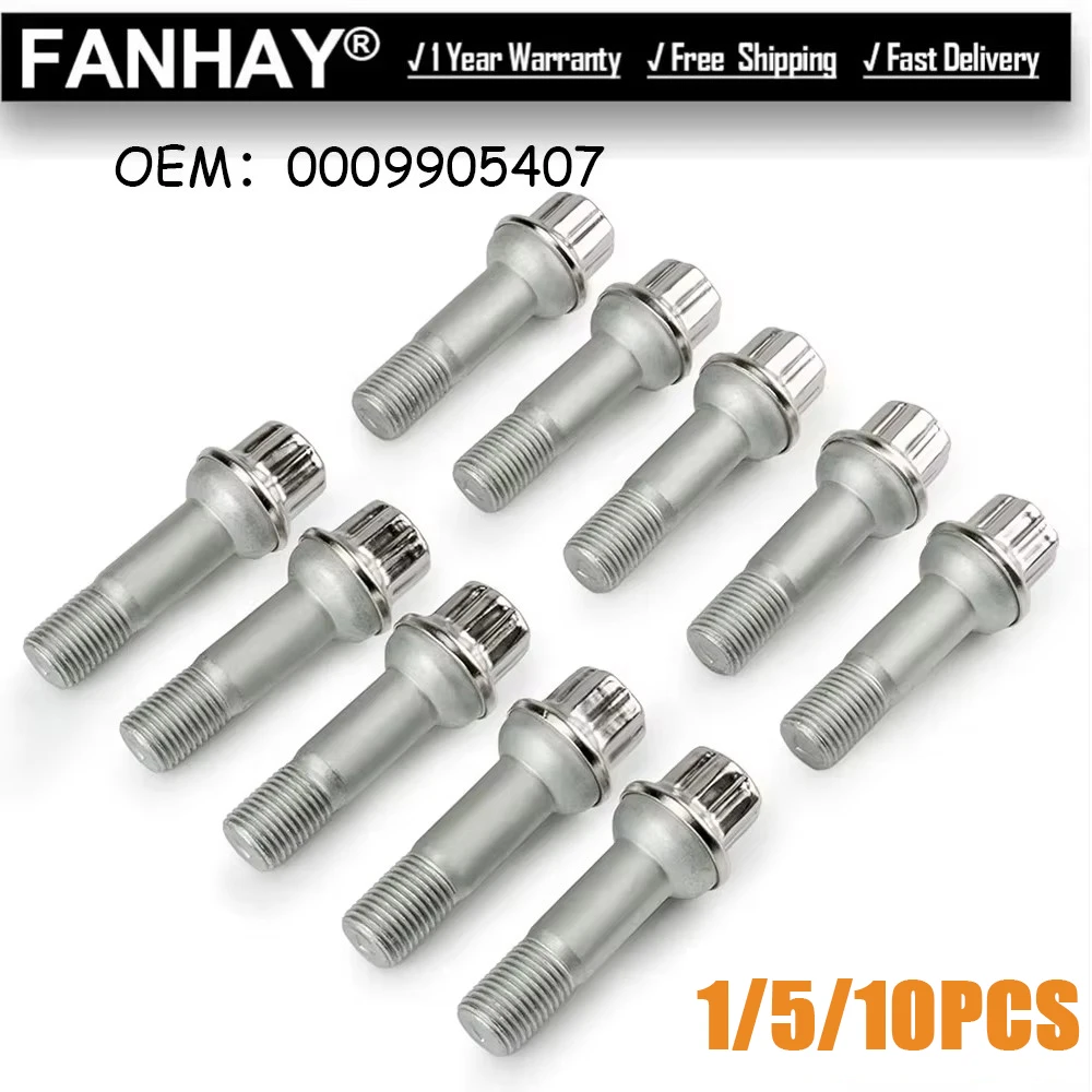 NEW For Mercedes-Benz GLE GL GLK ML S-Class GL450 GL550 GLE450 GLE550 2013-2016 Wheel Lug Bolt Screw 0009905407