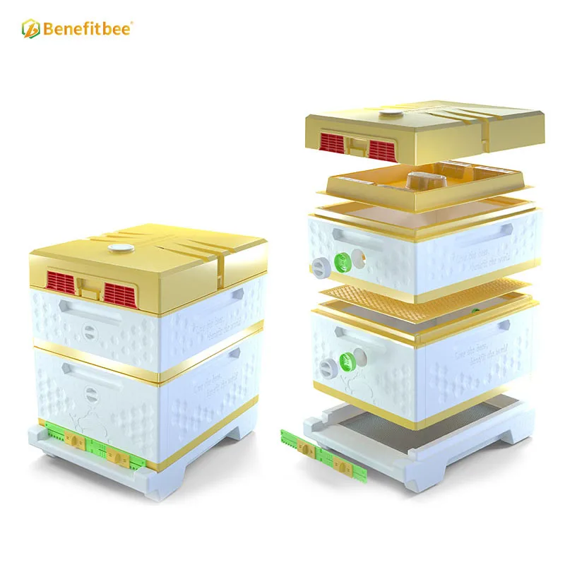 Beekeeping Supplies Honey Plastic Beehive Waterproof Corrosion Resistant Bee Hive Box for Bee Farm All Season Use