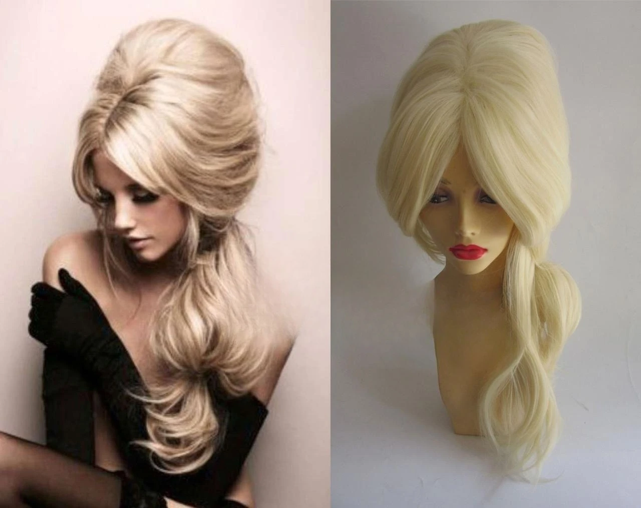 DELUXE BLONDE DRAG QUEEN BEEHIVE BIG HAIR LONG HEAT RESISTANT COSTUME WIG