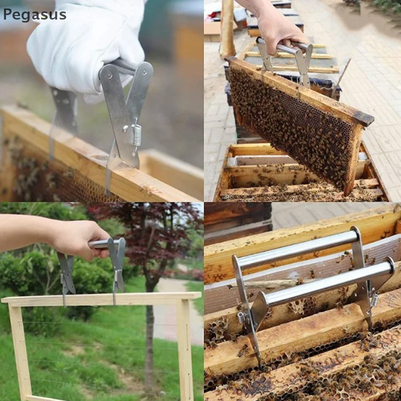 Bee Hive Frame Holder Honeycomb Spleen Lifter Capture Grip Precise Beehive Clip