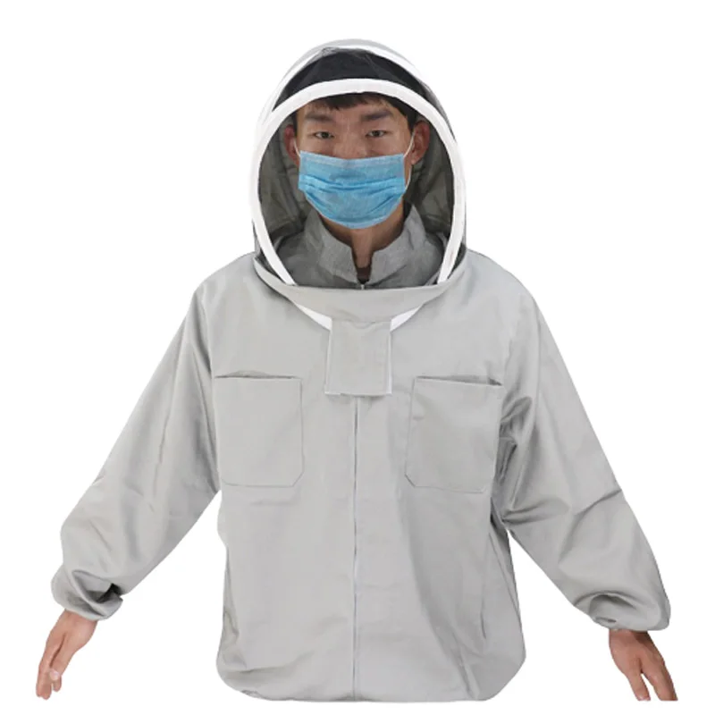Beekeeping Suit Jacket Veil Set anti-bee clothing New Fabric Beekeeper Clothing Apiculture Protective bee gloves Free Shipping