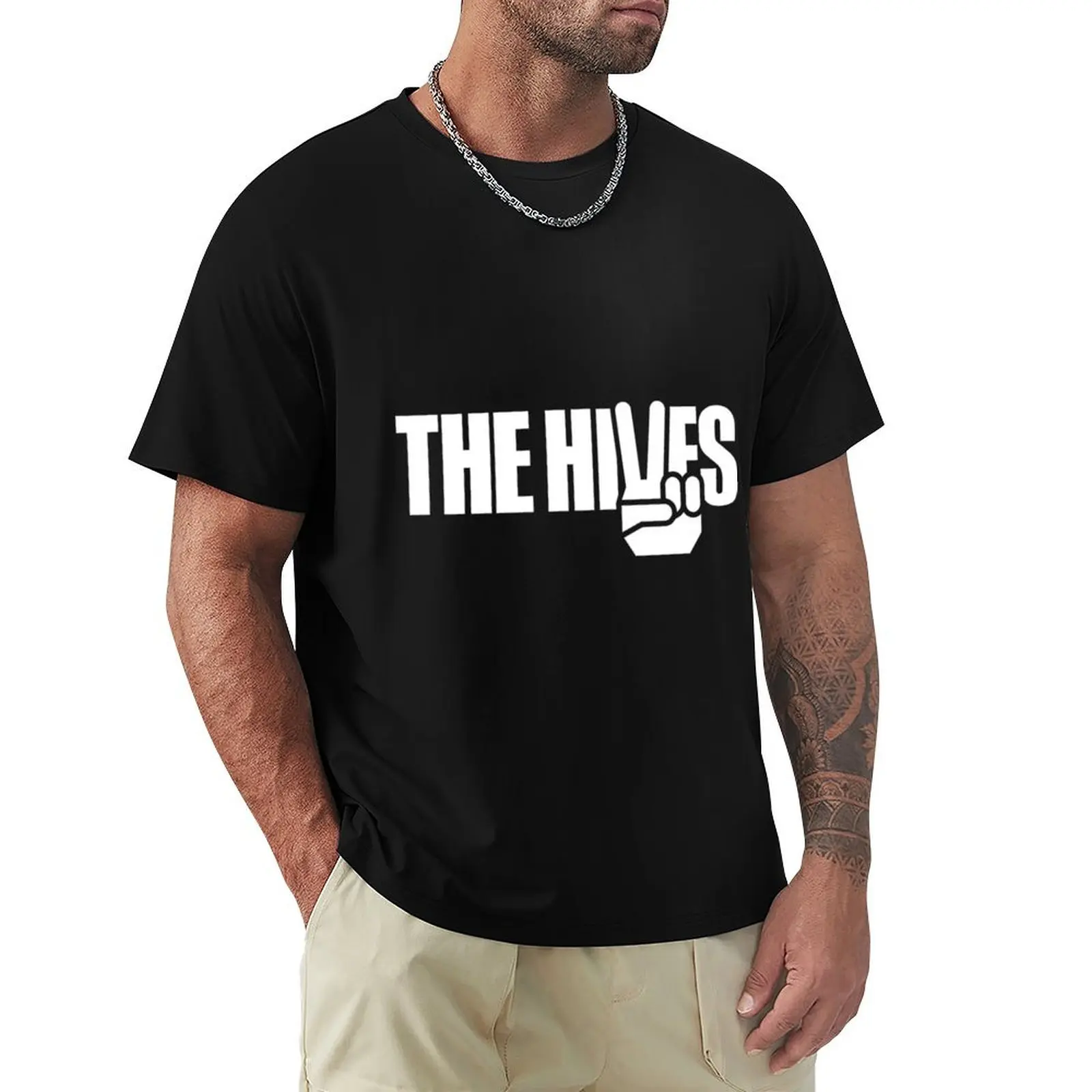 The Hives T-Shirt Basic Solid Color Short Sleeve Cotton Top