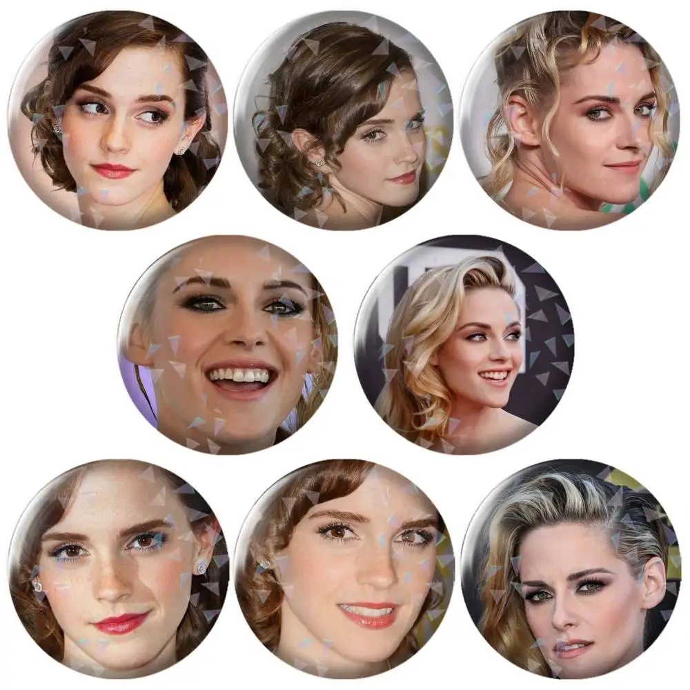 American-n actress-s Kristen Stewart Brooch Vintage Alloy Brooch Pins, Antique Style Decorative Badges for DIY Craft