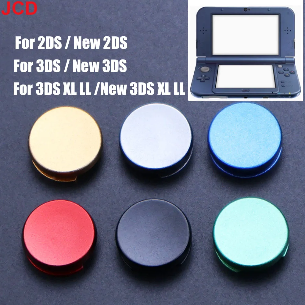 JCD 1Pcs Metal Buttons For 3DS 3DSXL 3DSLL Analog Controller Stick Cap 3D Joystick Cap For New 2DS 3DS LL XL Thumbstick Button