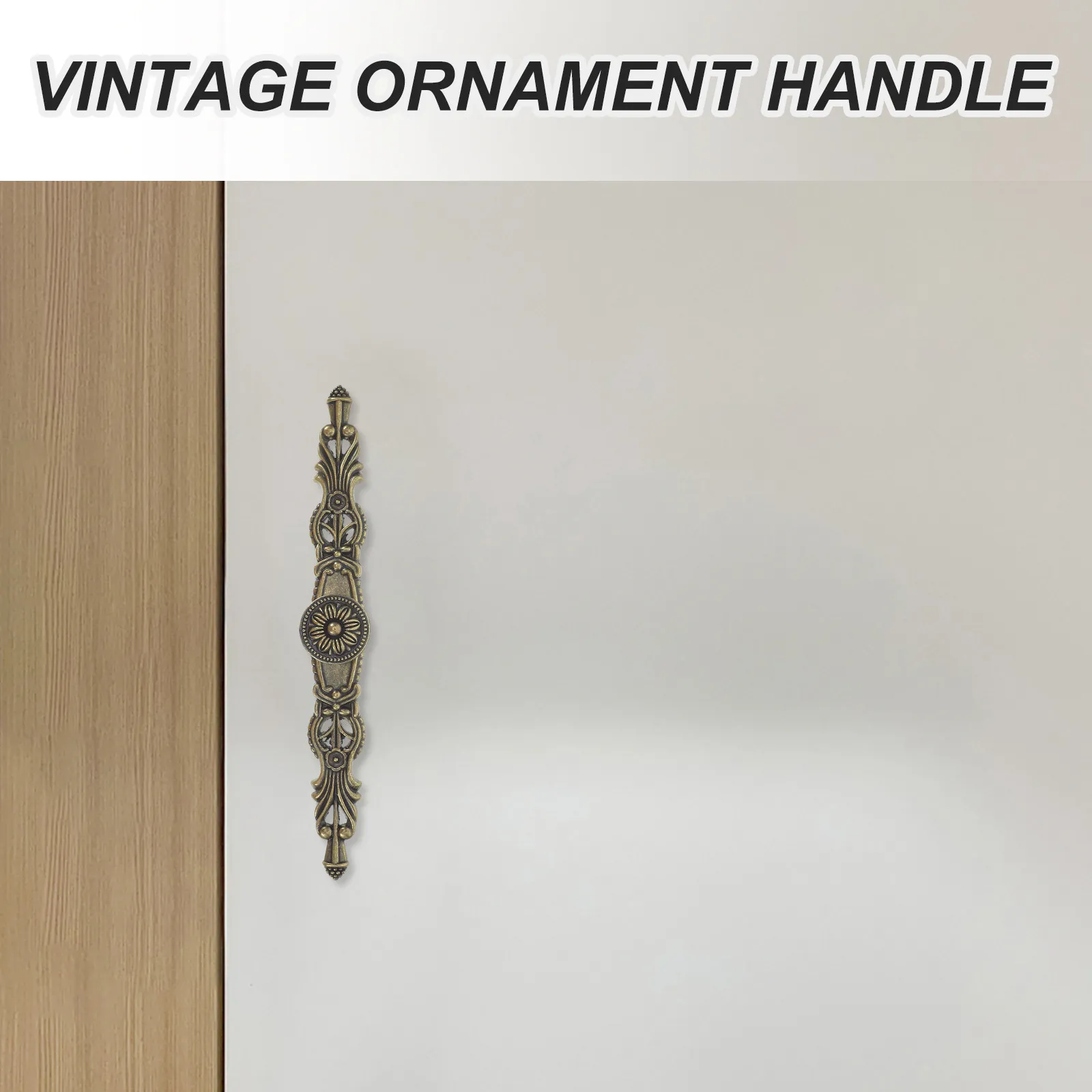 4Pcs European Vintage Wardrobe Pulls Alloy Long Drawer Handles Carved Classic Cabinet Door Hardware for Kitchen Bedroom