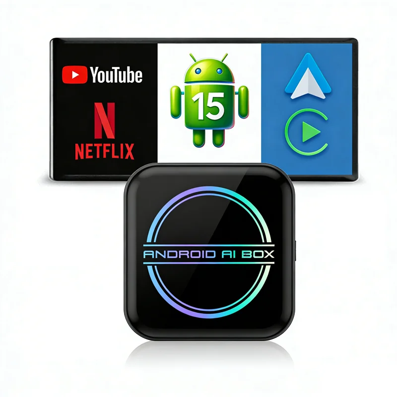 Wireless CarPlay AI Box SM6350 Android 15 Smart Car Multimedia Box 8GB 128GB 12GB 256GB Netflix YouTube Android Auto