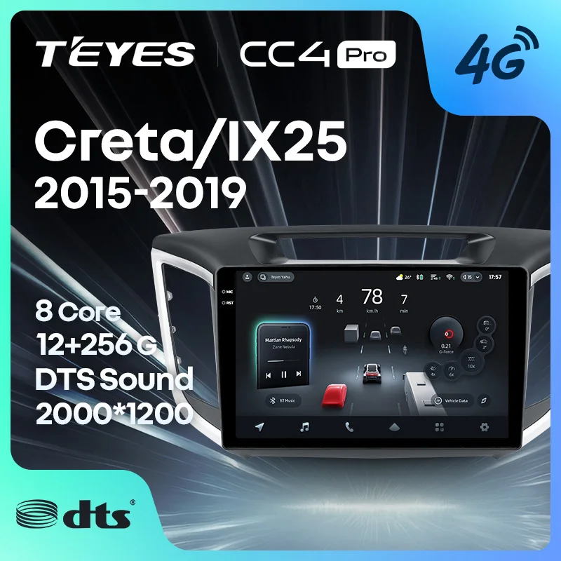 TEYES CC4 PRO For Hyundai Creta IX25 2015 - 2019 CarPlay Android Auto 2DIN Car play Radio Multimedia Stereo