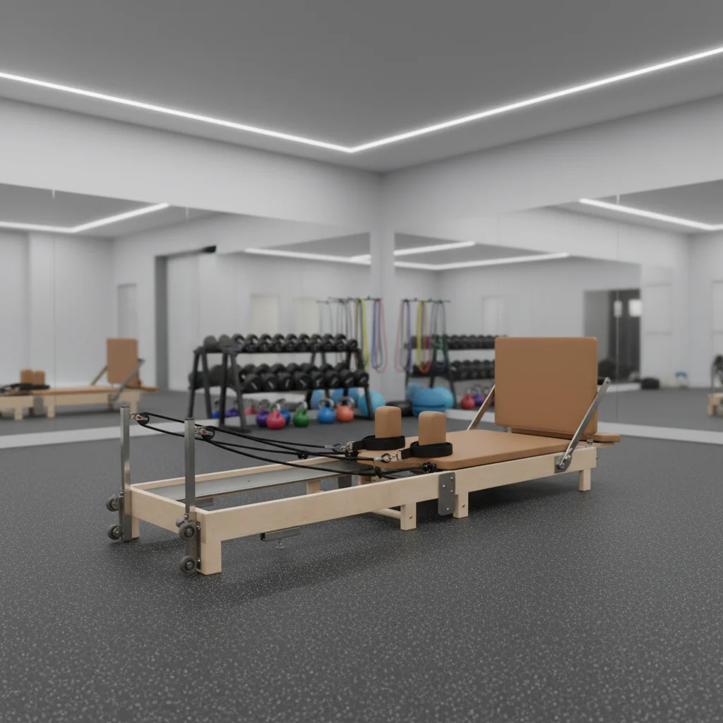 Maple Foldable Pilates Reformer with Sliding Bed, Multi-functional