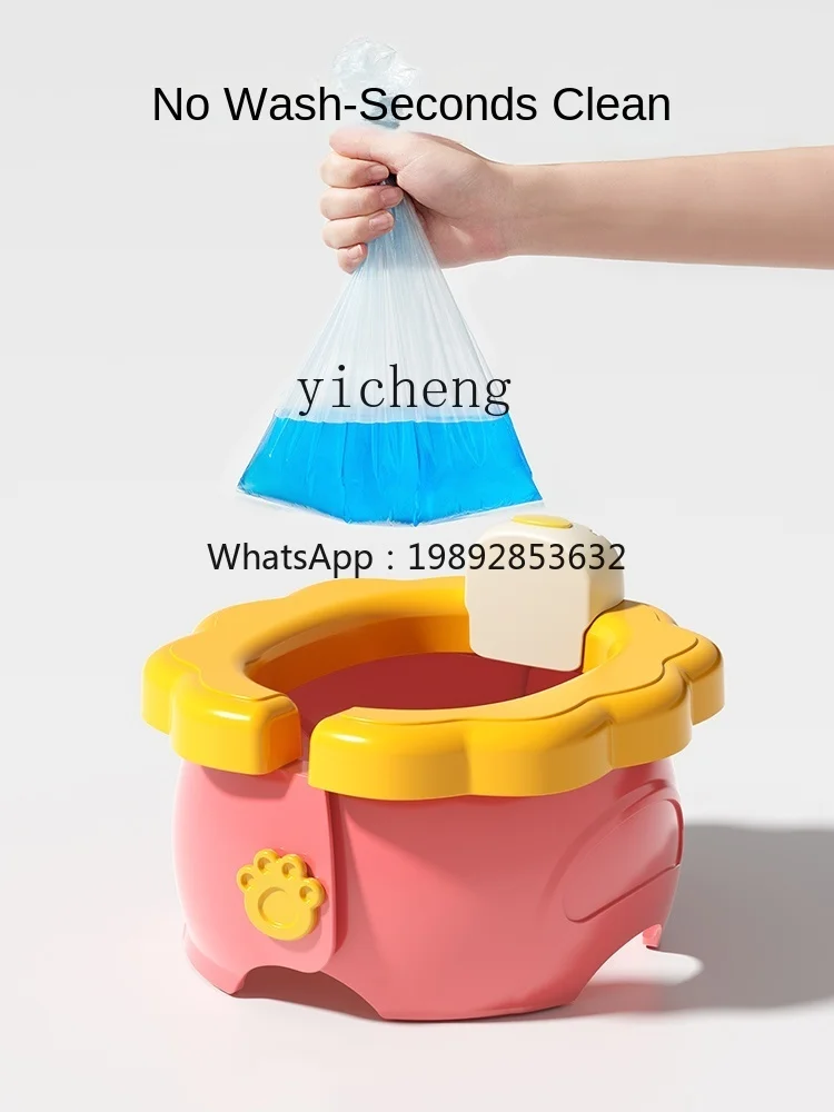 Dele Children's Outdoor Folding Small Toilet Car Portable Male and Female Baby Mobile Bedpan Foldable Toilet