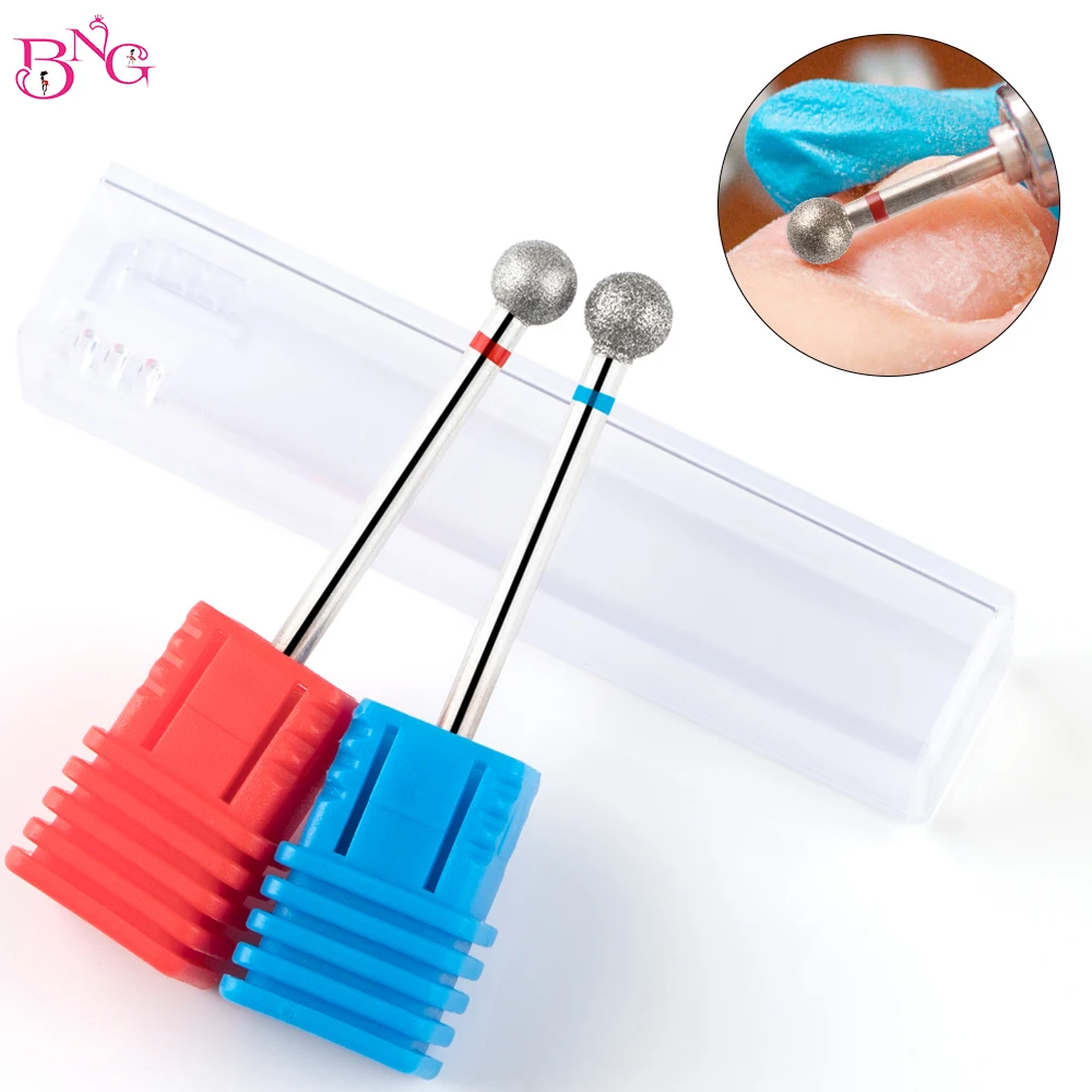 BNG Diamond Cuticle Clean Ball Head Nail Bit for Electric Machine Perfect for Gel Polishing Acrylic Manicure Pedicure Cuticle