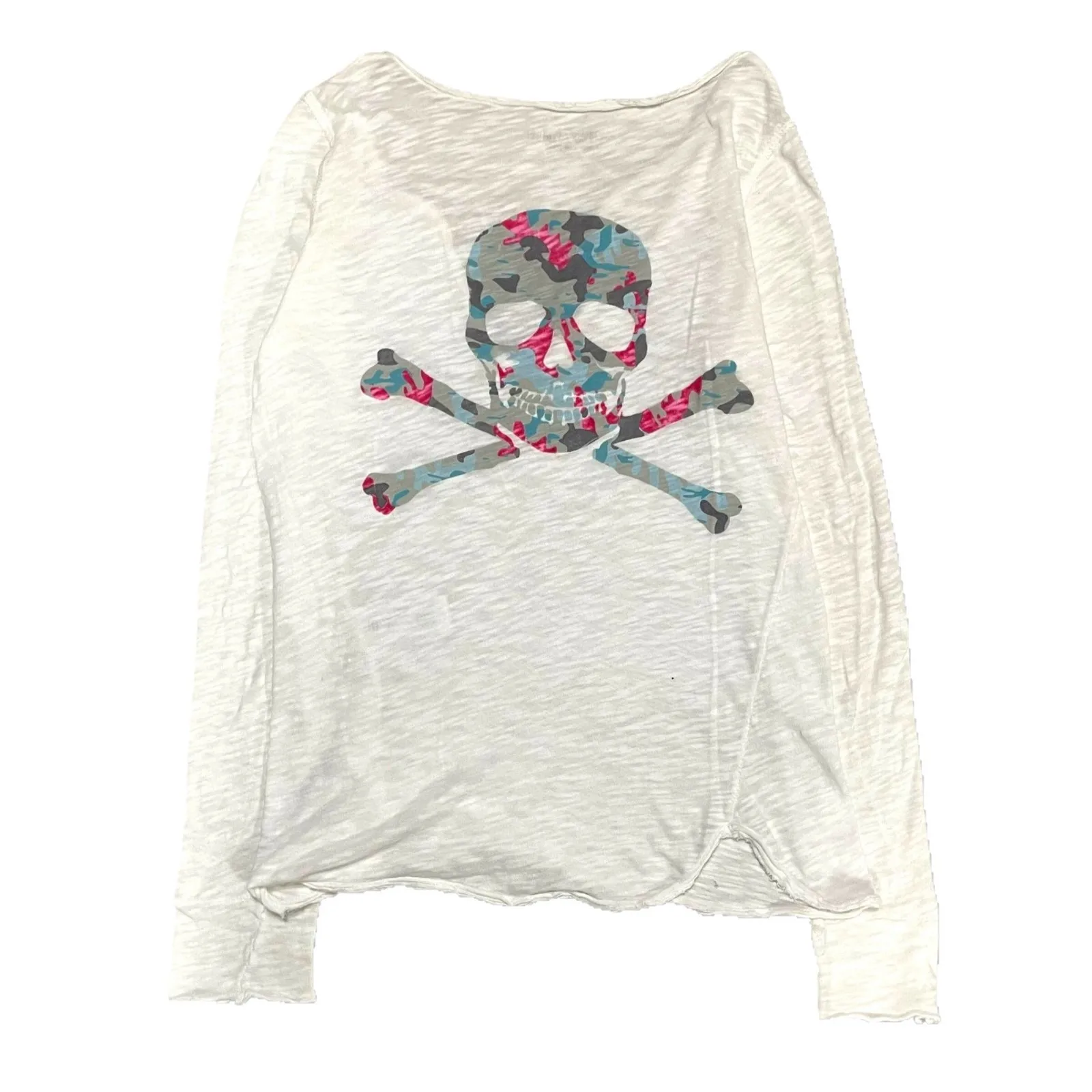 Women men Long Sleeve T-Shirt Skull Graphic Top Casual O-Neck Cotton Streetwear Fashion 2026 New Arrival