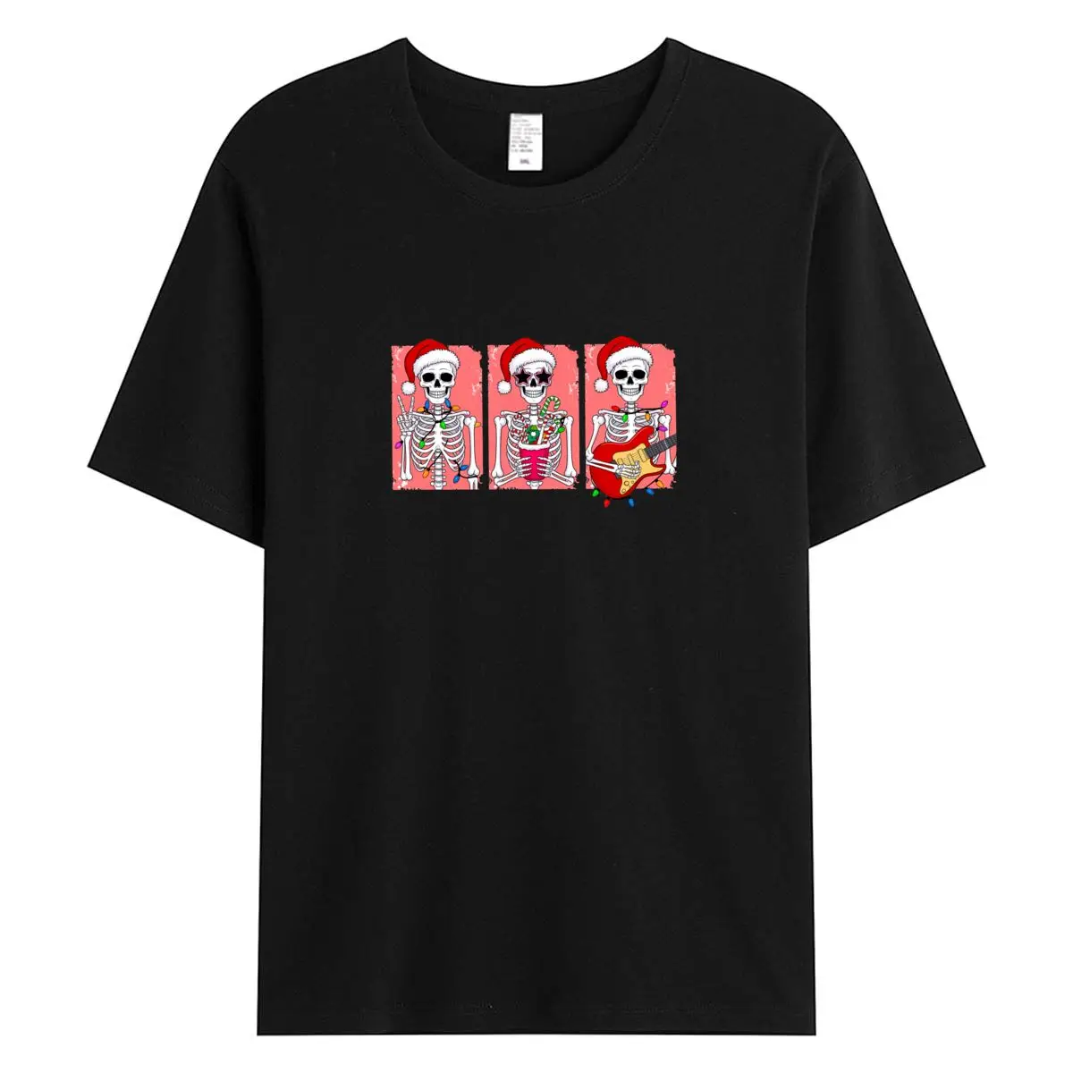 Women Tshirt 2026 Summer Short Sleeve Tee Tops Woman Clothing Christmas Funny Skeleton Graphic T Shirts Oversized Female T-shirt