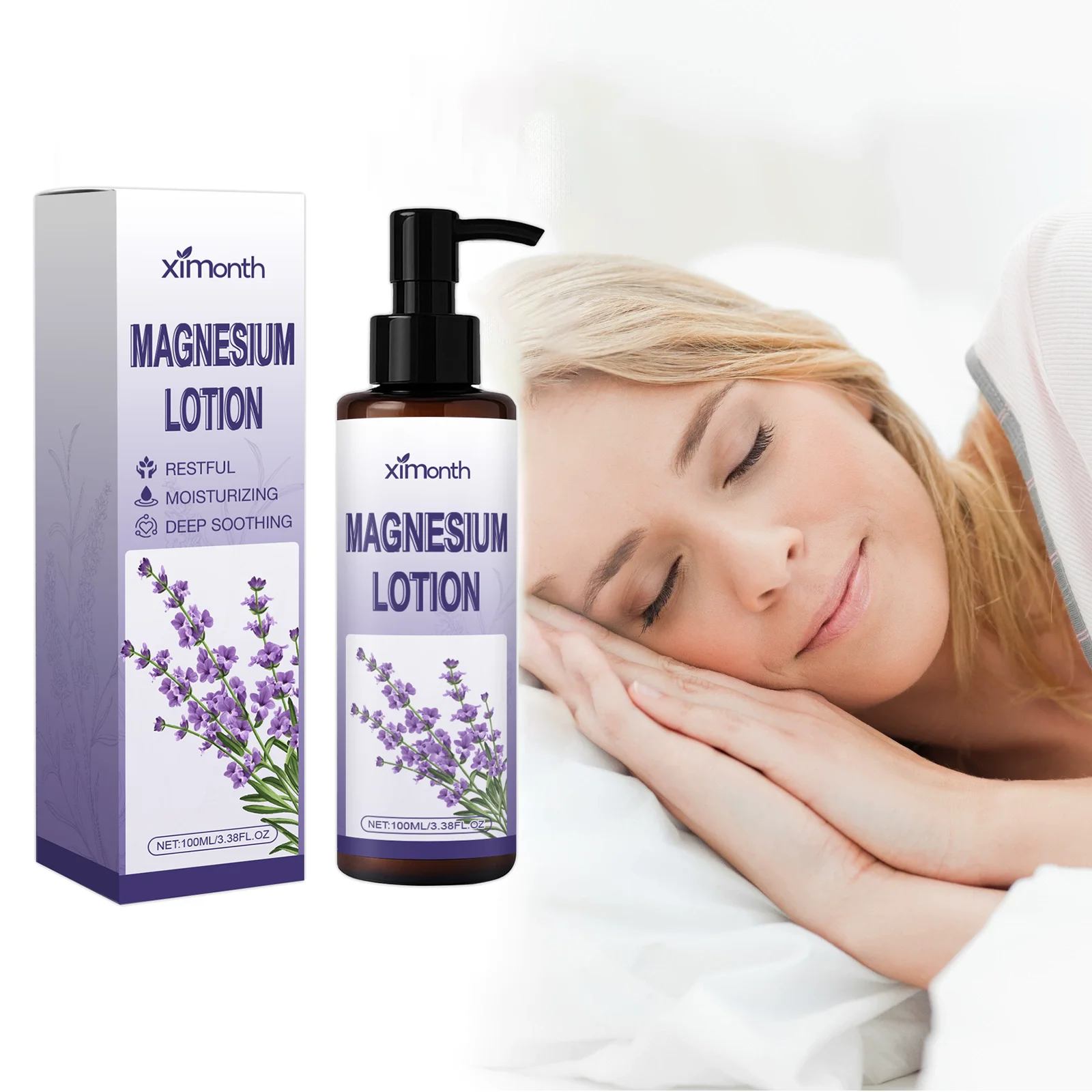 Magnesium Lotion For Help Deep Sleep Improve Insomnia Relieve Muscle Soreness Relaxation Aromatherapy Lavender Sleep Aid Cream