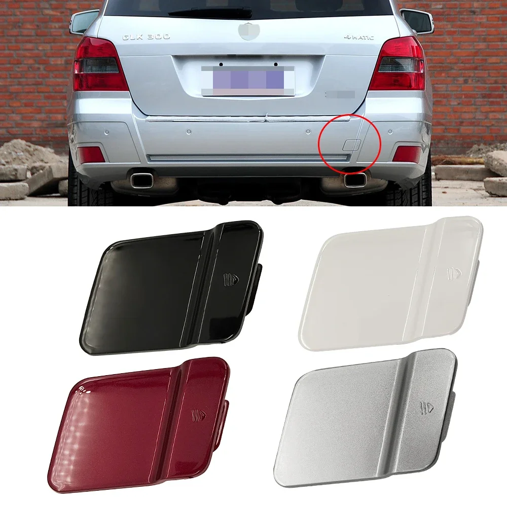Black White For Mercedes X204 Rear Bumper Tow Hook Cover Cap With Color For Benz GLK Class GLK260 GLK300 2008-2012 2048853223