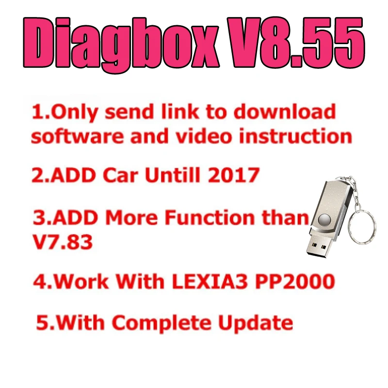 Update Diagbox V8.55 V7.83 Udisk Car Diagnostic Citroen for Peogeot For Lexia3 PP2000 lexia-3 Diagbox 8.55 Add Car Untill 2017