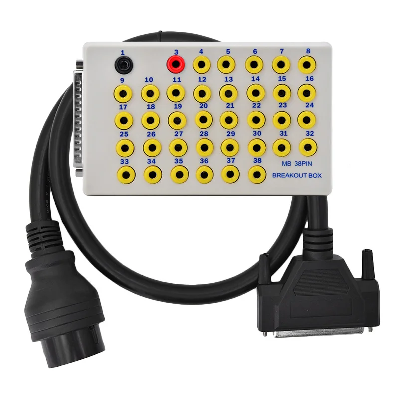 38 Pin OBD Breakout Box OBD2 Line Signal Tester Protocol Detectors CAN Data Link Diagnostic Tool For Benz Car