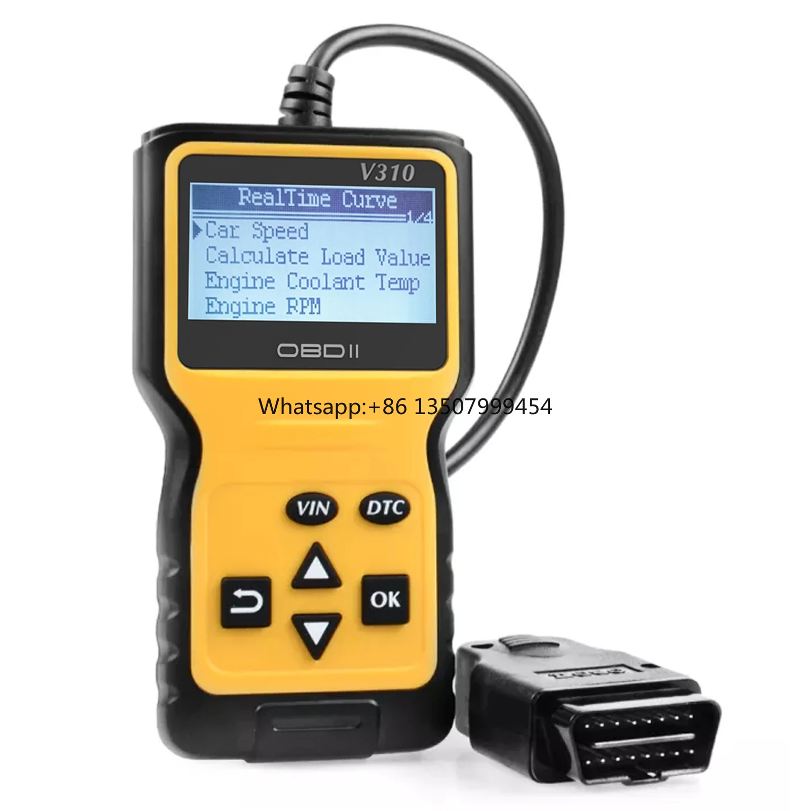 Digital Mini Car OBD II Vehicle Fault Code Reader Diagnostic Scanner with 6 Languages