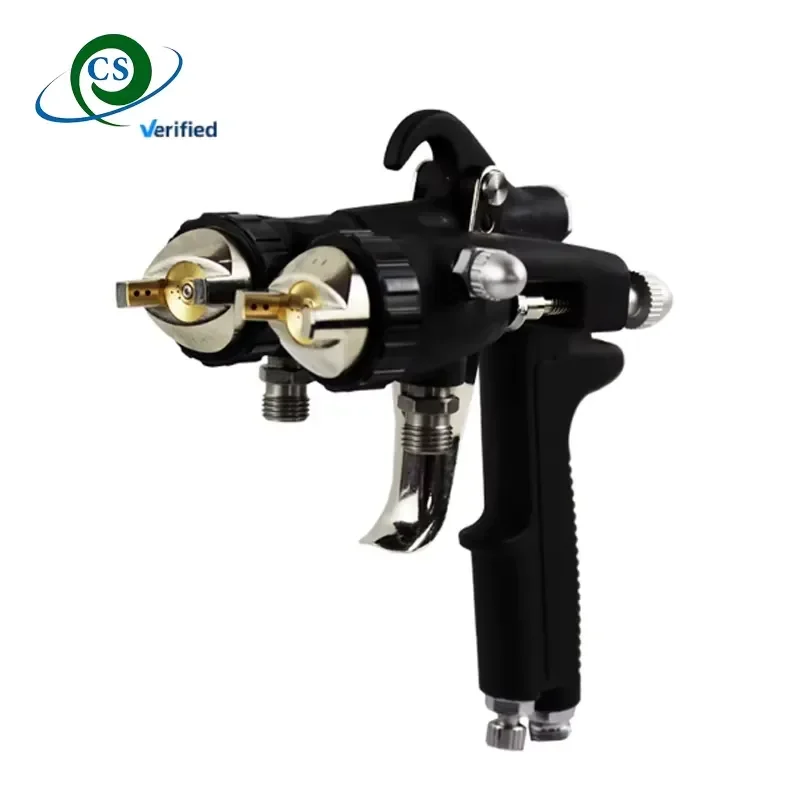 Double Nozzle 1.8mm Alloy Auto Wheel Hub Nano Spray Plating HVLP Chrome-plating Paint Spray