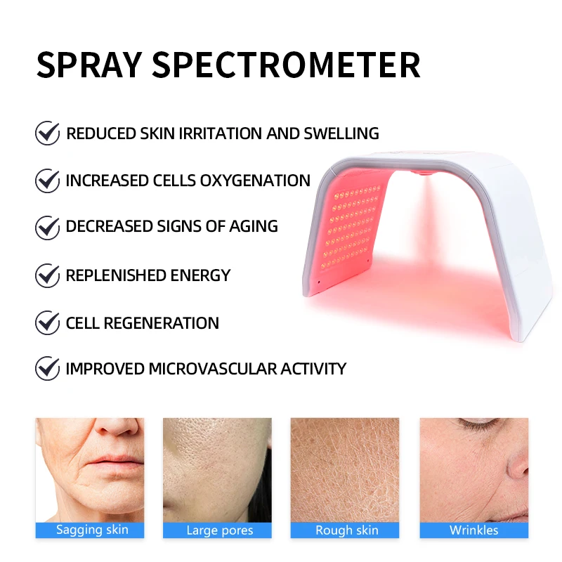 7-Color LED Spray Spectrometer Skin Moisturizing Nano Spray Light Energy Activates Cell Activity to Replenish Moisture Nutrients
