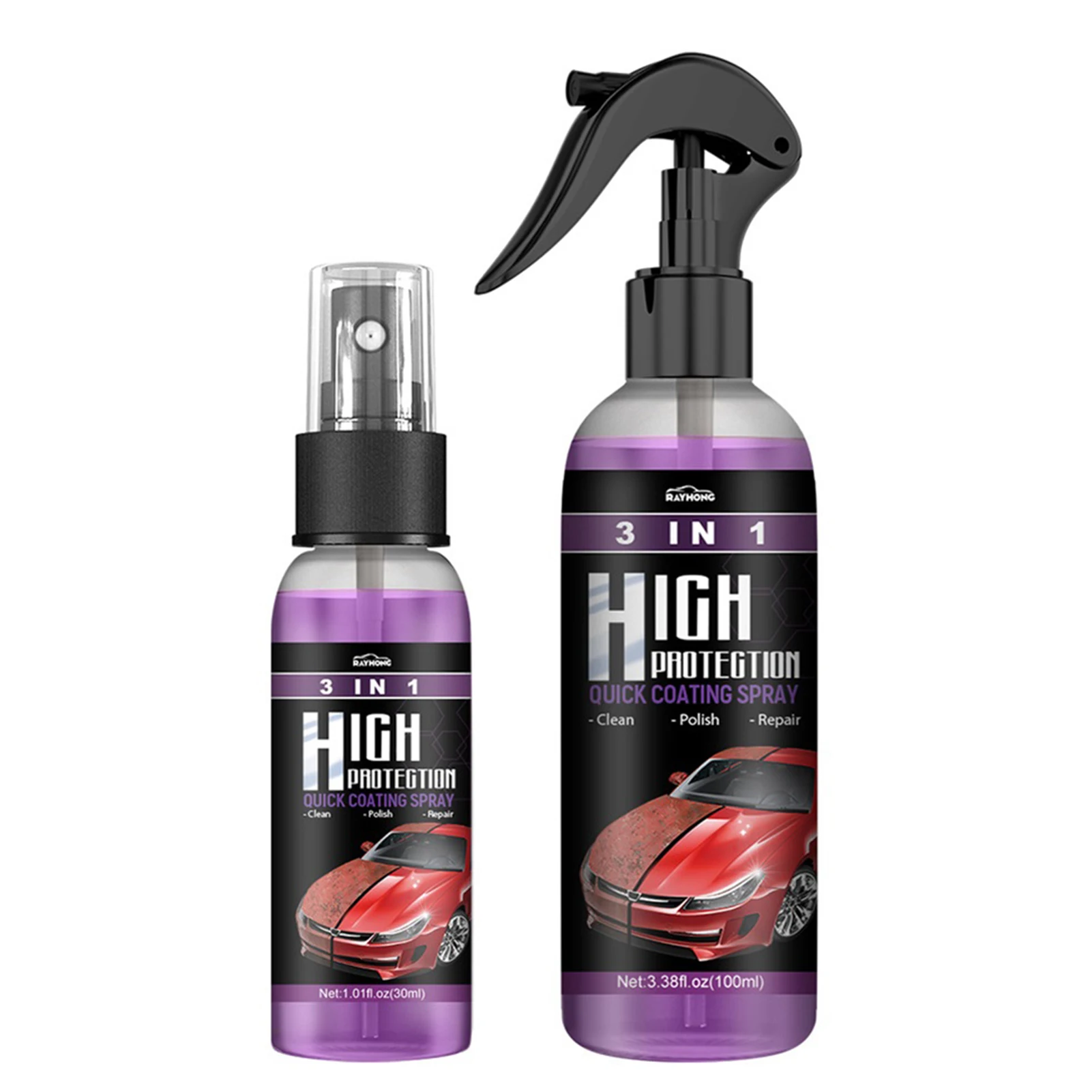 3 In 1 Car Ceramic Coating Spray Paint 30ml/100ml Auto Nano Ceramic Coating Polishing Spraying Wax Paint Scratch Repair Remover