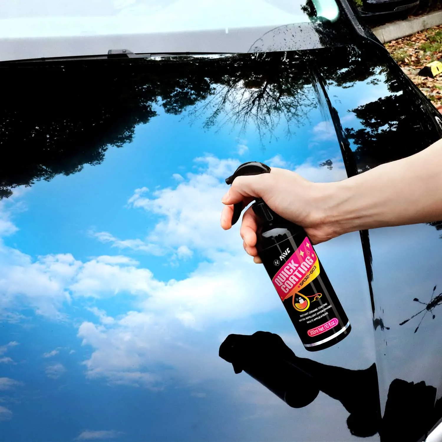 Ceramic Quick Coating Spray For Car Paint AIVC Auto Nano Coat Polish Care Sealing Hydrophobic Protection Car Detail