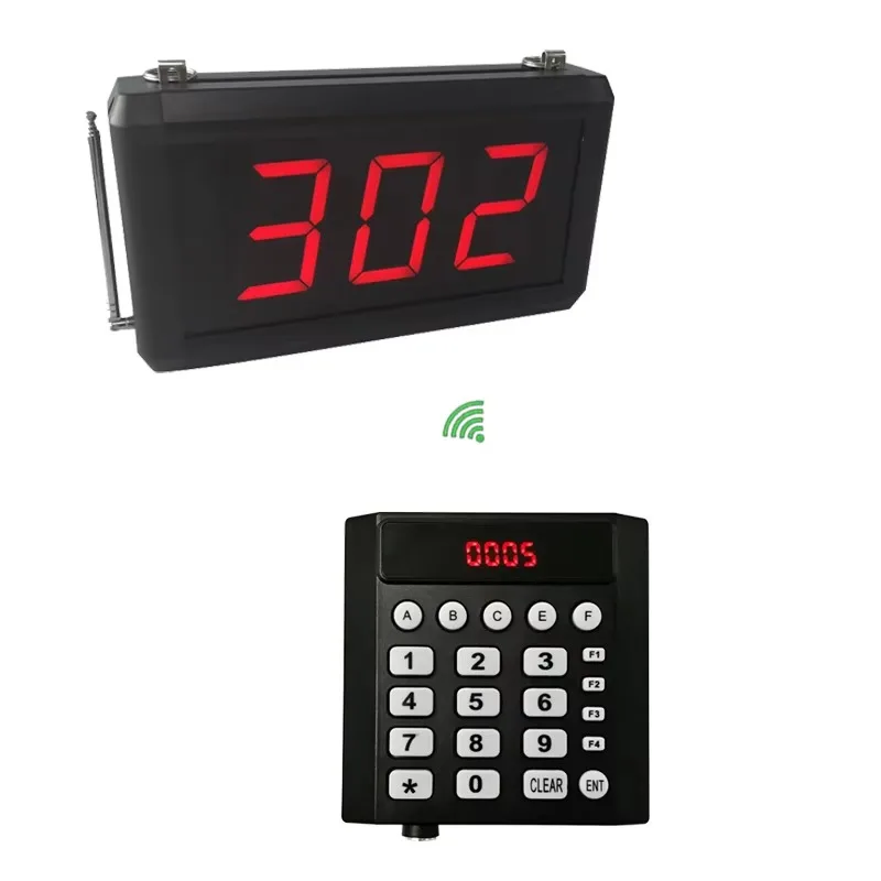 Wireless Queue Management System with Next Control Button Thermal Printer Number System Calling System Pagers