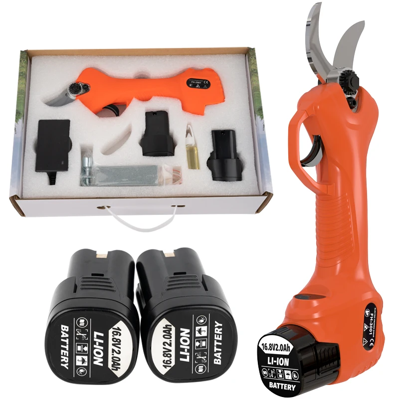 16.8V 30mm telescopic cordless electric pruning shears DIY garden tree trimmer, lithium battery branch trimmer