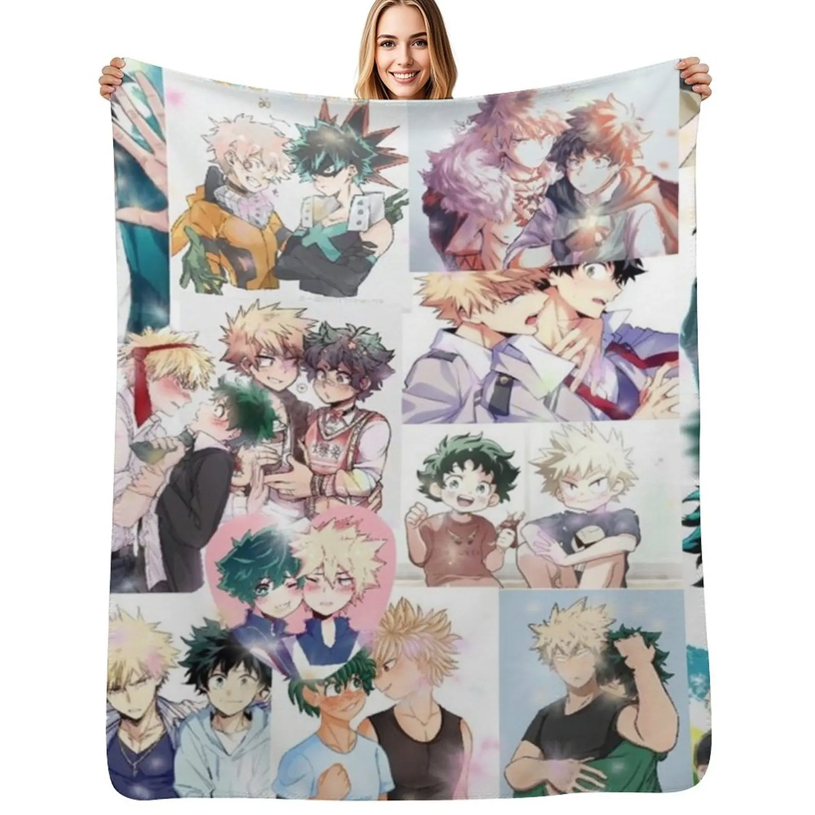 bakudeku pattern 1 backpack school bag Throw Blanket Versatile Cozy Throw Blanket for All Occasions