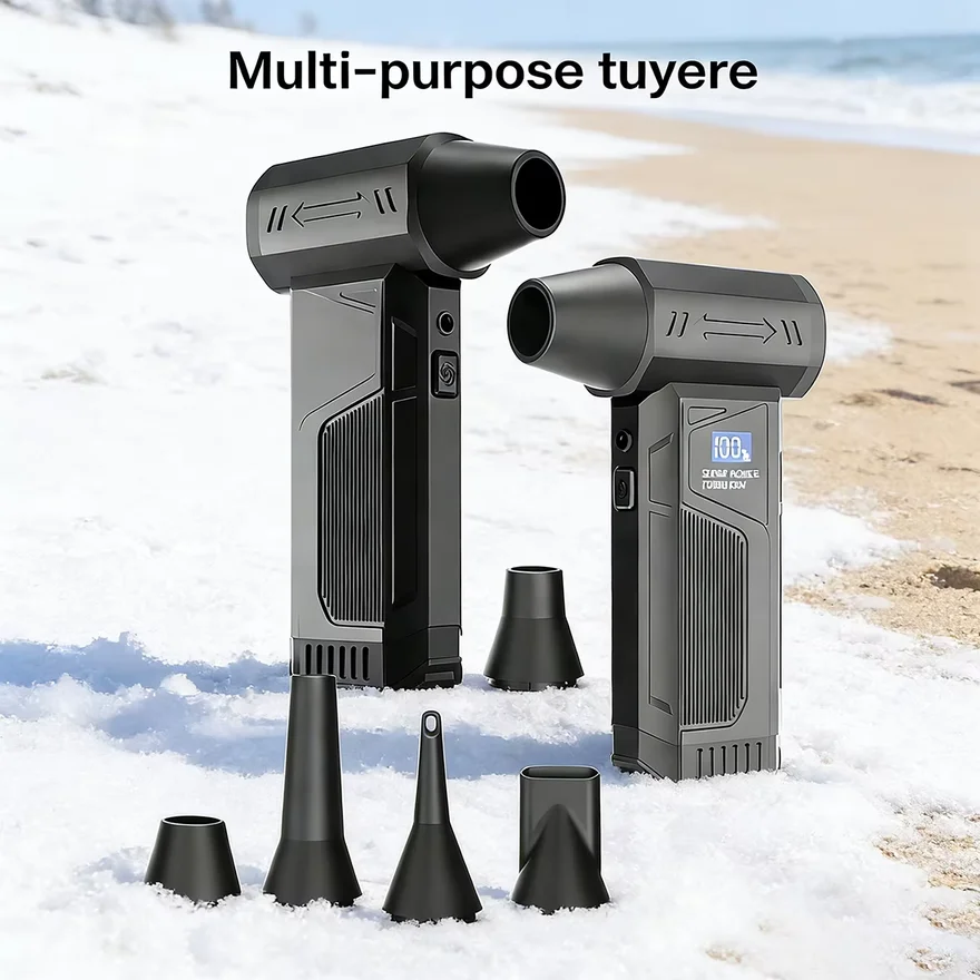 Brushless Motor Turbo Fan Jet Fan Turbo Air Blower 4000mAh 110000RPM Handheld Portable Blower Cleaner 4 Speed Home Outdoor BBQ