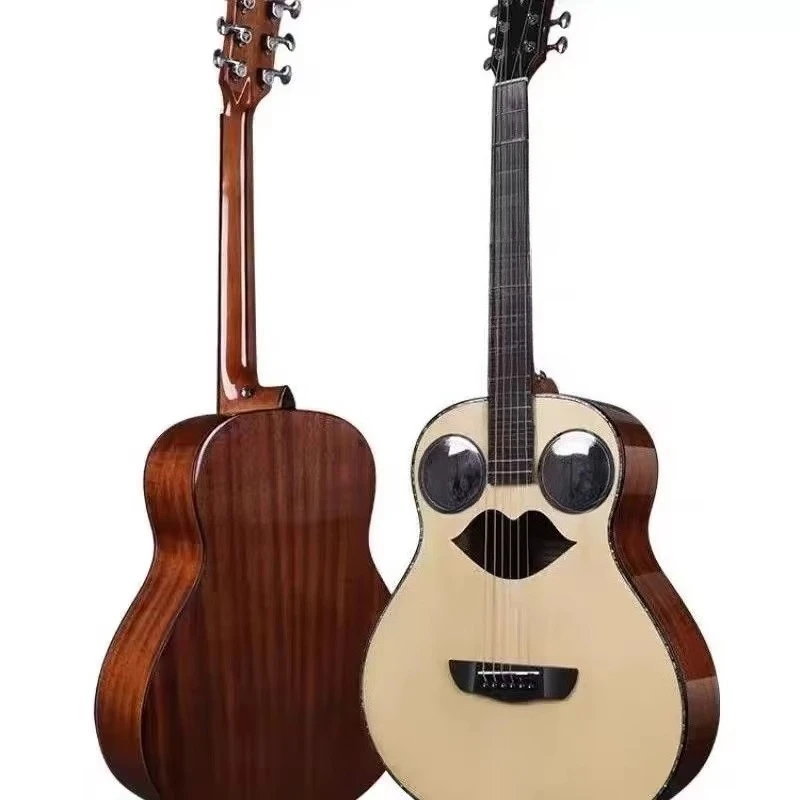 Intelligent Folk Guitar for Beginners Single Board for Bluetooth Speaker Pickup Travel Singing Mahogany Back/Side