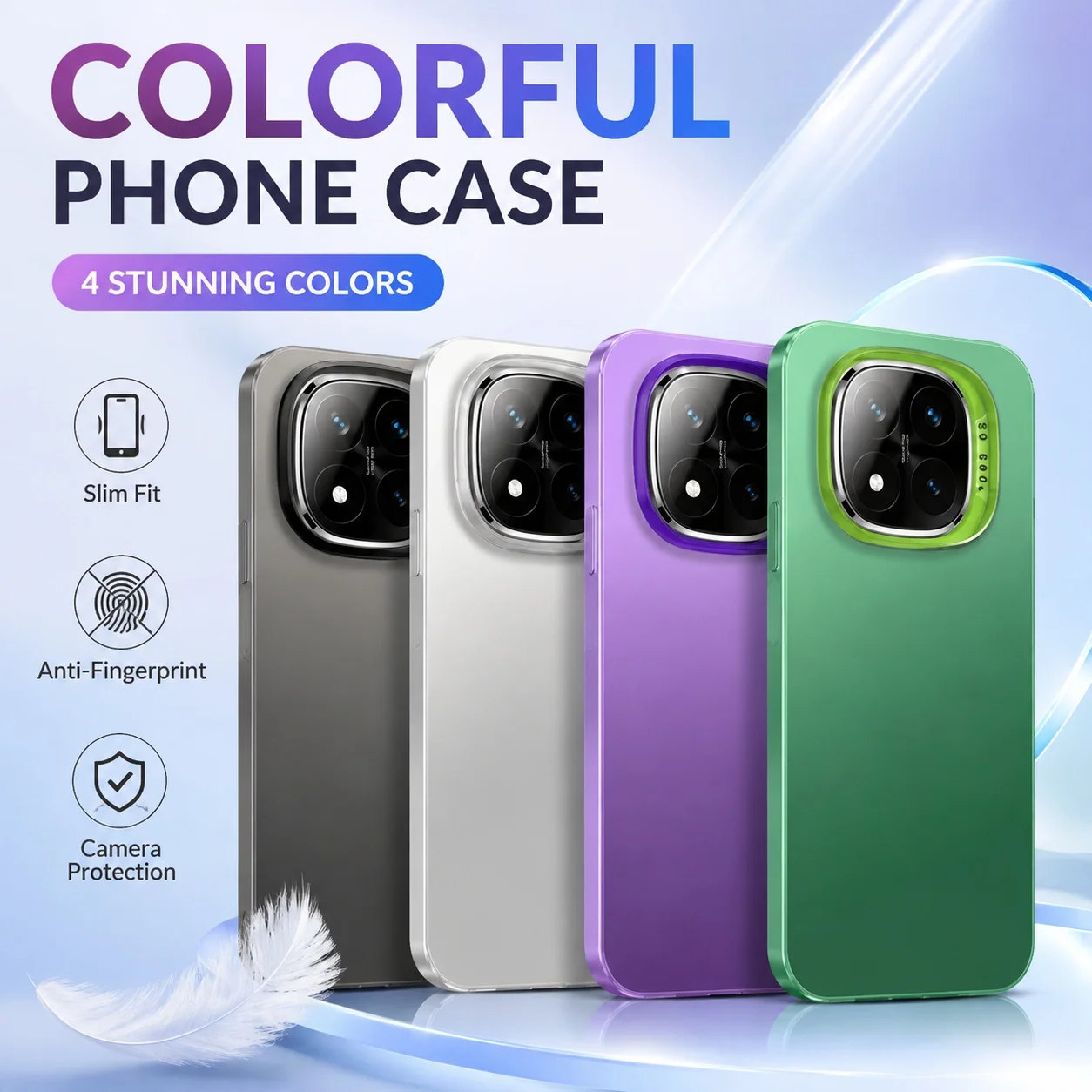 Matte Phone Cases for Redmi Note 14 Pro Plus Pro+ 5G Luxury Aurora Laser Simple Shockproof Metallic Texture Original Back Covers